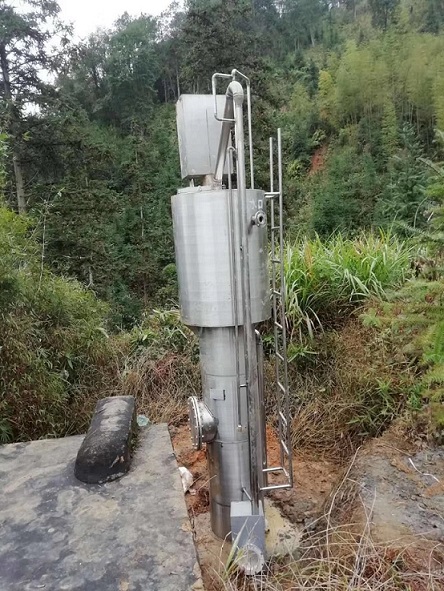 早期不銹鋼圓形重力無閥凈水器